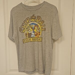 Light Heather Gray Short Sleeve Tee with Vintage Graphic Design